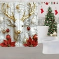 thumbnail image 4 of Darzheoy 3D Christmas Shower Curtain 59x71 Inch for Bathroom Decor Holiday Theme Partitions Waterproof Fabric, 4 of 6