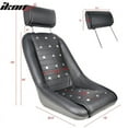 thumbnail image 2 of Ikon Motorsports Pair Compatible with Classic Model Mid-Sized Bucket Seat With Sliders Black PU Faux Leather, 2 of 7