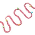 thumbnail image 2 of Northlight 25' x 1.25" Unlit Pink Glittered Easter Egg Spring Tinsel Garland, 2 of 6