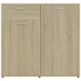 thumbnail image 4 of vidaXL Sideboard Sonoma Oak 80x36x75 cm Engineered Wood, 4 of 5