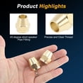 thumbnail image 3 of Ofertas Únicas 2 Pcs Accesorios de Tubería de Latón para Aire Acondicionado 1/2" Tuerca de Boca de Cuerno Conectores de Junta de Extensión de Latón, 3 of 7