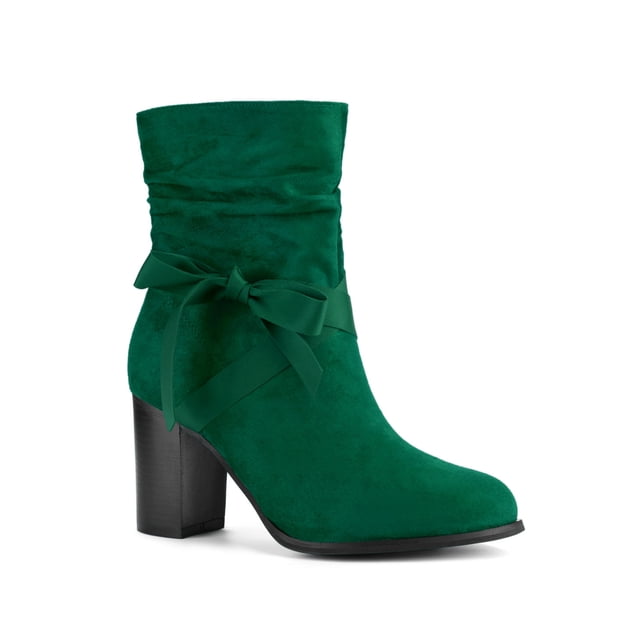Unique Bargains Bottines à Talon Bloc Décontractées pour Femmes