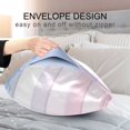 thumbnail image 4 of Yayeee Pillowcase Queen Size Set of 2 Satin Wrinkle Resistant Pillow Case, Light Blue Gradient, 4 of 7