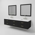 thumbnail image 6 of Castor 80 in W Black Double Bath Vanity, White Quartz Top, Faucet Set, and 36 in Mirrors, 6 of 11
