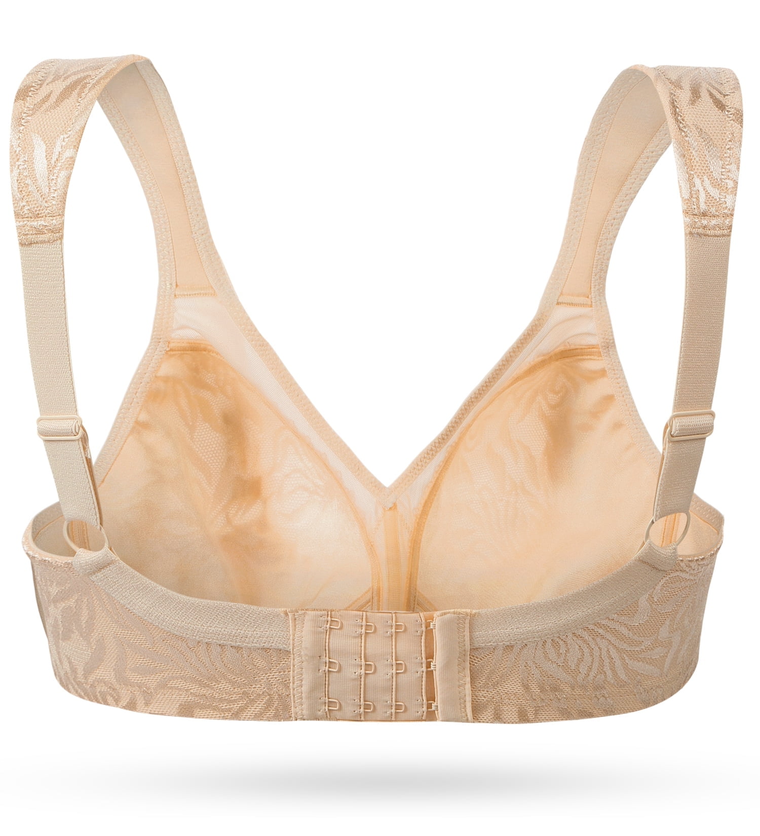 Wingslove Women's Full Coverage Plus Size Bra Non Padded Wireless Minimizer Bra, Dark Nude 36B