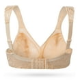 thumbnail image 6 of Deyllo Women's Non Padded Wireless Plus Size Full Coverage Minimizer Bra, Nude 44D, 6 of 12
