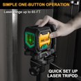 thumbnail image 3 of PREXISO Laser Level with 47 Inch Tripod, IP54 Rechargeable 65Ft Green Cross Line Laser Self Leveling, Light Indicator, 3 Brightness Mode, Lazer Level, 3 of 8