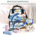 thumbnail image 5 of Daiia Marine Animals Large Capacity Baby Bag Waterproof Stylish Diaper Bag Mummy Backpack Adjustable Straps Diaper BagBaby Essentials Bag, 5 of 6
