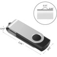thumbnail image 3 of Unidad de memoria flash Usb 2.0 de 16 Gb Unidades de pulgar giratorias Paquete de 10 a granel, con indicador LED, 12 etiquetas blancas extraíbles (negro) Namotu CZDZ-HY28, 3 of 6