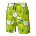 thumbnail image 4 of Fotbe Green Apple Trajes de Baño Estampados para Hombre, Shorts de Verano de Secado Rápido, Ropa de Playa, Bañadores-Small, 4 of 6