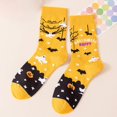 thumbnail image 3 of Huowey Halloween Socks For Men Women Crew Cotton Pumpkin Ghost Pattern Fall Winter Soft Festival Party Socks, 3 of 5