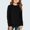 01 Black, variant on Hicidod Girls Long Sleeve Shirts Casual Crewneck Soft Comfortable Kids T-Shirts Spring Solid Loose Fit Toddler Tops Tees 5-14 Years