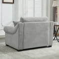 thumbnail image 6 of Euroco Modern Chenille Oversized Armchair, Chair and a Half, Single Sofa for Bedroom, Living Room,44.5" Wide, Light Grey, 6 of 9