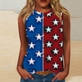 thumbnail image 2 of NSLGXD Plus Size 4th of July Tank Tops Women Stars Print Patriotic Holiday Shirts Summer Casual Crew Neck Sleeveless Top S-5XL, 2 of 6