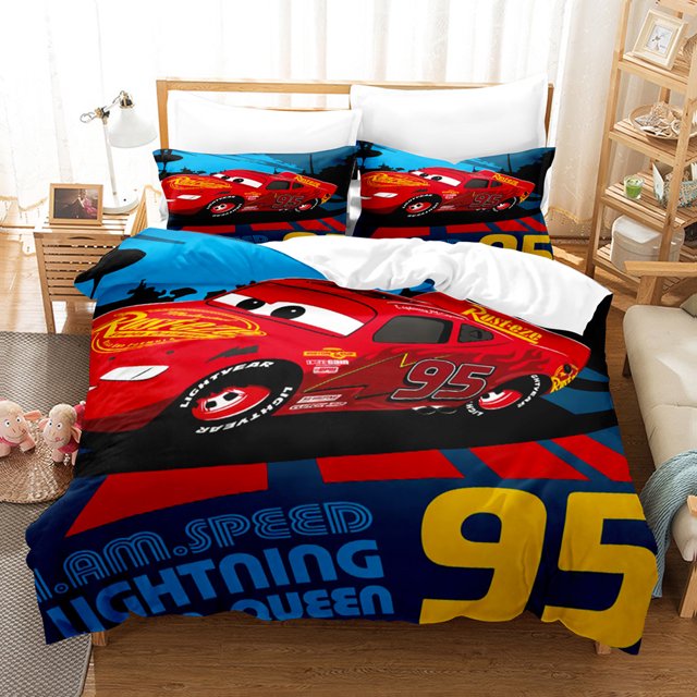 siniker Bedding Set Kids Quilt Cover 3D Cartoon Playing Bed Cover Set with Pillowcase and Zipper Closure