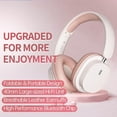 thumbnail image 2 of Wireless Bluetooth Headphones Over Ear,Hi-Fi Stereo Wireless Headphones Foldable/Wired/Wireless with Microphone/TF,Available for TV,Travel, Home Office Headset,Quick Charge 20 Hours Playtime Pink, 2 of 11