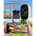 thumbnail image 2 of Smart Bird Feeder with Camera, Solar Powered Wireless Birds 2K HD Camera with APP Control, Night Vision, Motion Detection Alerts, IP66 Outdoor Birdfeeder for Backyard Garden Bird Watching, Green, 2 of 7