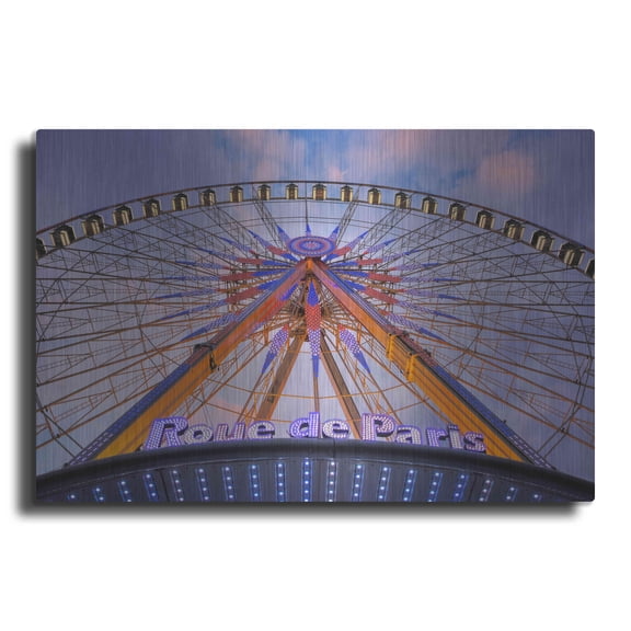 Luxe Metal Art 'Rue de Paris' by Alan Blaustein Metal Wall Art, 16"x12"
