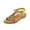 Yellow, variant on Qiaocaity Women's Summer Sandals with Rhinestone Beads Bohemian Sandals Leisure Beach Sandals Platform Flip Flops Beige Size 4.5