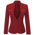 thumbnail image 1 of Women'sOneButtonLightweightLooseFitWorkOfficeBlazerBlazer, 1 of 4