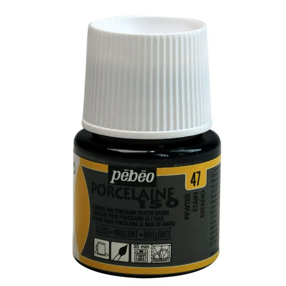 Pebeo Porcelaine 150 Paint, 45ml, Pewter