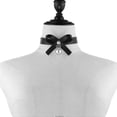 thumbnail image 5 of Black Leather Bow Collar with Bell,Adjustable PU Necklace with Chain Leash Set, 5 of 5