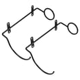 thumbnail image 4 of 2 Pcs Support à Vin en Fer Forgé Supports d'Exposition pour Bouteilles de Vin Supports de Rangement pour Vin (Noir), 4 of 8