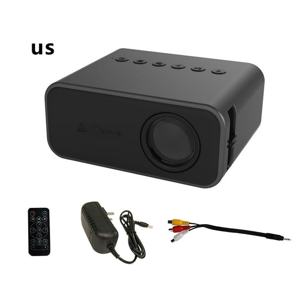 Mini proyector 1080P Proyector de cine LED Reproductor de video multimedia portátil ajustable, negro, enchufe de EE. UU. Eigraketly EL002645-03B