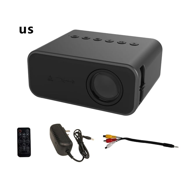 Mini proyector 1080P Proyector de cine LED Reproductor de video multimedia portátil ajustable, negro, enchufe de EE. UU. Inevent EL002645-03B