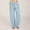 Sky Blue, variant on Women's Pants Under $10 With Pockets And Elastic Waistband Spring Solid Color Elastic Waist Patchwork Wide Leg Casual Pants