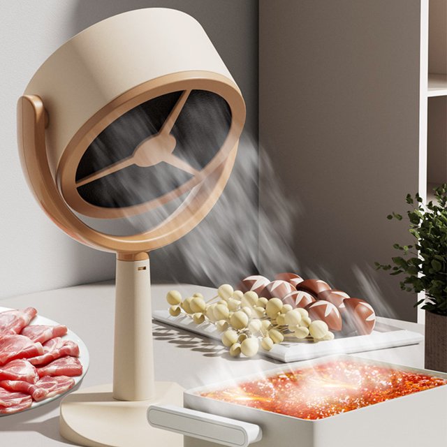 Campana de gama de escritorio capucha pequeña de cocina portátil de cargación USB ángulo ajustable de la campana ajustable para olla de barbacoa interior