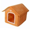 thumbnail image 2 of EHJRE Cat Bed Autumn Winter Removable Self Warming Pet Shelter for Dog Cats Kitten Yellow and L, 2 of 8