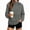 Gray, variant on Women's Quarter Zip Pullover Windbreaker Lightweight Waterproof Breathable Drawstring Hem Long Sleeve Outdoor Rain Jacket for Spring Fall Hiking XXL