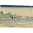 thumbnail image 3 of Katsushika Hokusai 24x18 Black Modern Framed Museum Art Print Titled - Enoshima in Sagami Province (Enoshima) (ca. 1829-1833), 3 of 5