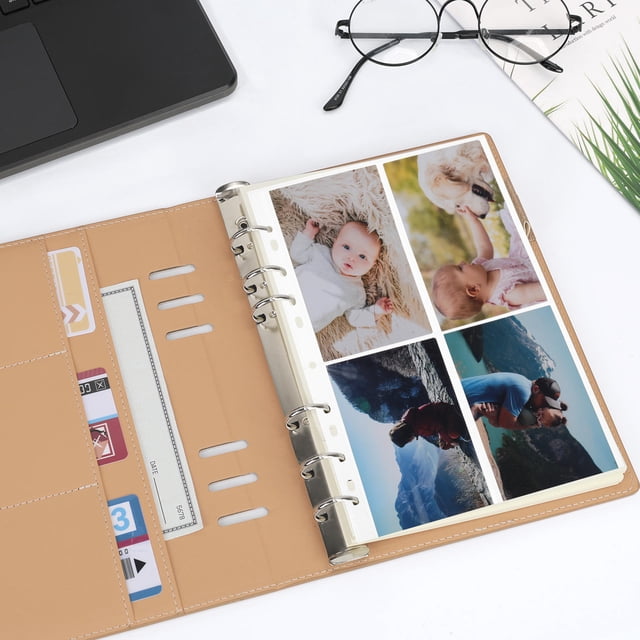 KALLORY 30Pcs Collector Card Binder Sheets Transparent Protective Sleeves for Baseball Football Cards