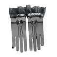 thumbnail image 2 of Guantes cortos elegantes de encaje, guantes de boda, largos hasta la muñeca, de moda, dedo completo. negro, 2 of 9