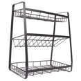 thumbnail image 4 of Countertop Organizer, Countertop Spice Rack Protective Balustrade 3 Tier Steel Mesh Rust Proof  for Bathroom, 4 of 8