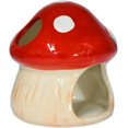 thumbnail image 1 of shiyou-Ceramic Fish Tank Decor, Cute Mushroom House Aquarium Decorations, Betta Tank Accessory Ornament for Small Fish Goldfish Shrimp (Red), 1 of 4