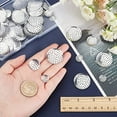 thumbnail image 3 of 1 Box 180Pcs 3 Size Brooch Sieve Findings 12mm 18mm 28mm Silver Brooch Clasps Pin Disk Base Disc Blank Thicken Cabochon Trays for DIY Jewelry Craft Making Decoration Accessories, 3 of 5