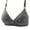 Dark Gray, variant on Wireless Bras for Women Floral Printed Padded Comfort Everyday Bra Adjustable Strap Bralettes