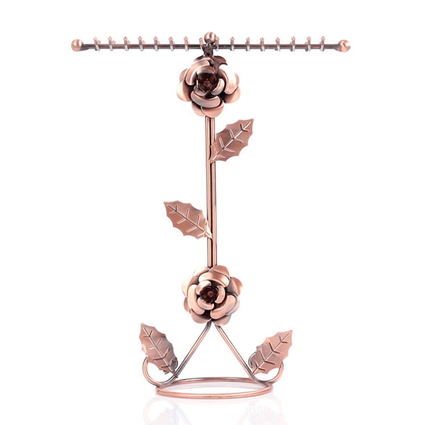 Estante de Metal Sonducket para collar de rosas con 64 ganchos color bronce
