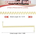 thumbnail image 2 of Uxcell 2 Pack Phone Cord for Landline, 13.1 Feet(Coiled 1.96 Feet) RJ9/RJ10 4P4C Landline Handset Cord Universal Telephone Phone Cable for Telephone Handset Accessory, Beige, 2 of 6