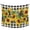 Black Yellow, variant on Sunflower Tapestry for Bedroom Wall Hanging Tapestry, Rustic Brown Country Star Black Checkered Ceiling Backdrop Tapestries Poster Blanket Wall Decor for Teens Room Living Room Dorm 39" x 59"