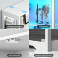 thumbnail image 6 of MIIFUNY Display Cabinet with Glass Doors 4 Tier Curio Cabinet & Bookshelf with LED, White, 6 of 10