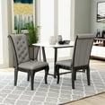 thumbnail image 2 of Furniture of America Tara Upholstered Dining Chairs - Set of 2, Gray, 2 of 8