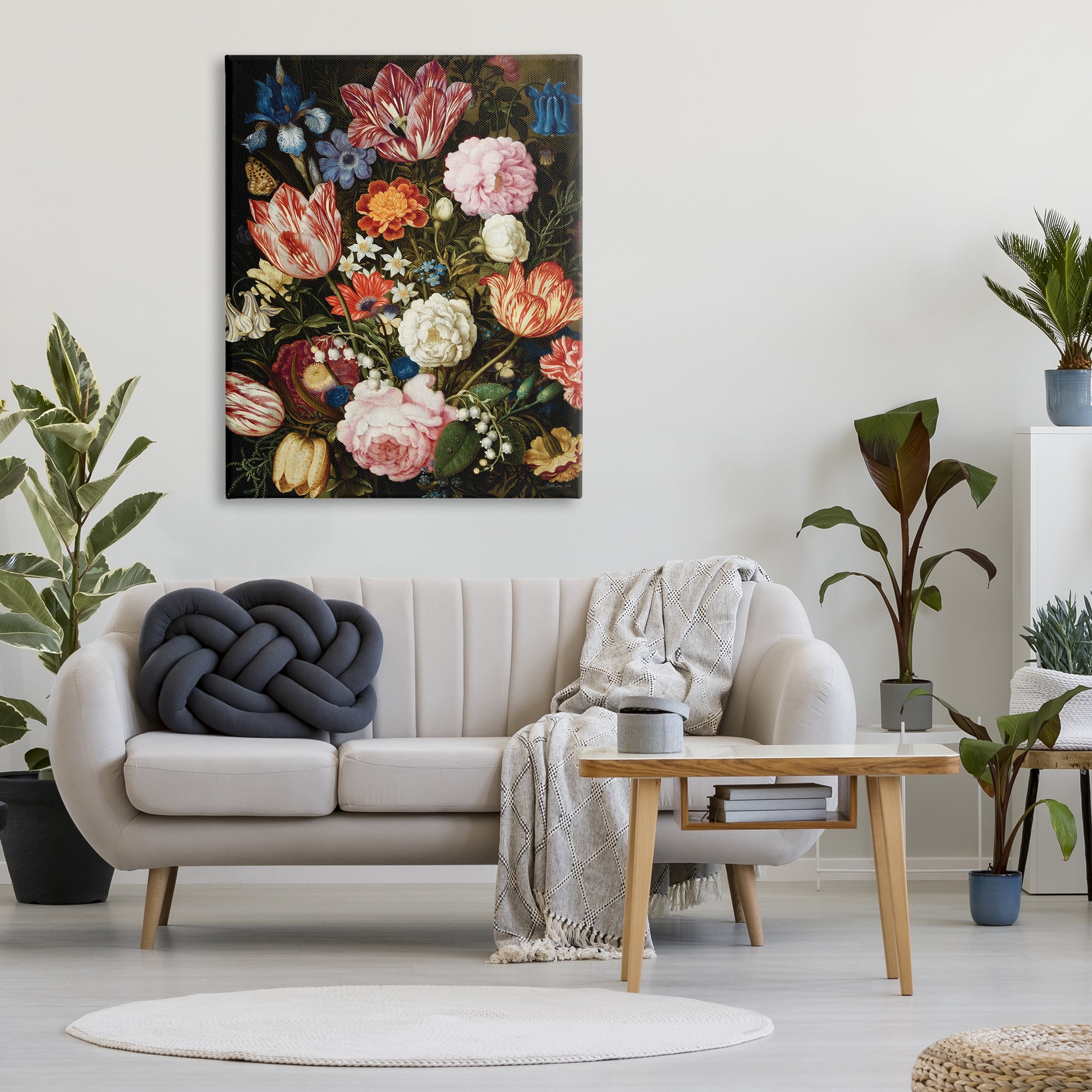 Stupell Industries Mixed Vintage Bouquet Botanical & Floral Painting Gallery Wrapped Canvas Print Wall Art, 36 x 48
