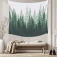 thumbnail image 5 of Green Ombre Large Tapestry for Bedroom Wall Hanging Tapestry,Primeval Forest Modern Abstract Art Aesthetics Ceiling Backdrop Tapestries Poster Blanket Wall Decor for Teens Room Living Room 86" x 104", 5 of 8