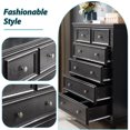 thumbnail image 6 of HIUU 6 Drawer Modern Dresser for Bedroom,Black Wooden Chest of Drawers with Metal Handle for Closet Storage for Bedroom,Hallway, 6 of 9