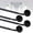 Black, variant on 2-Pack Adjustable Magnetic Curtain Rods, Tool-Free Mounting