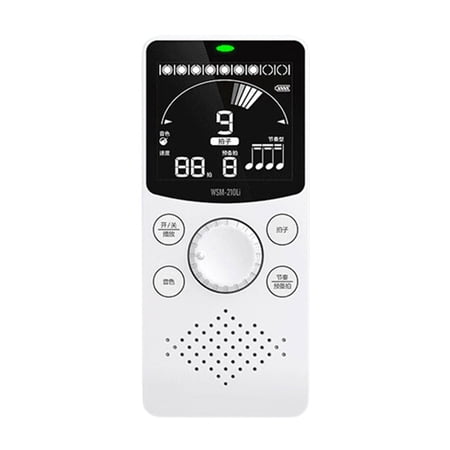 Electronic Metronome for Piano Guitar Violin Practice with LED Rhythm Light Headphone Output and Side Sound Wheel